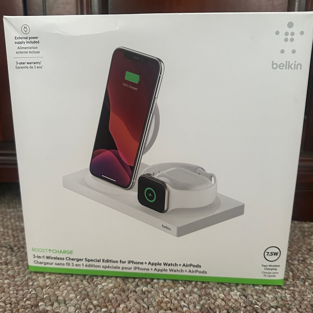 ✨ New Belkin Wireless 3 in 1 Charger for iPhone, Apple Watch, AirPods ✨